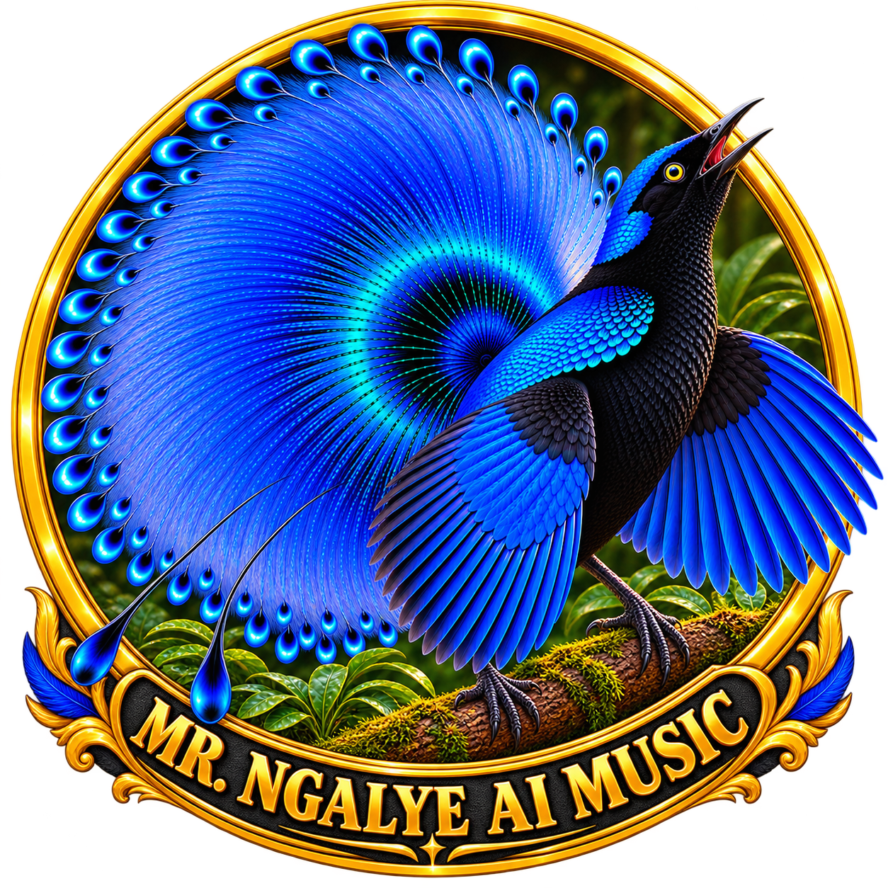 Blue Bird of Paradise Mr. Ngalye AI Music emblem